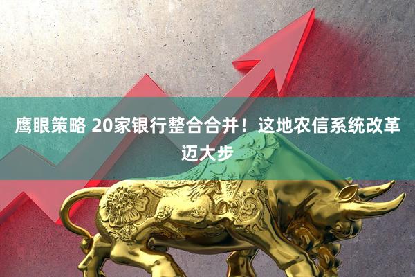 鹰眼策略 20家银行整合合并！这地农信系统改革迈大步